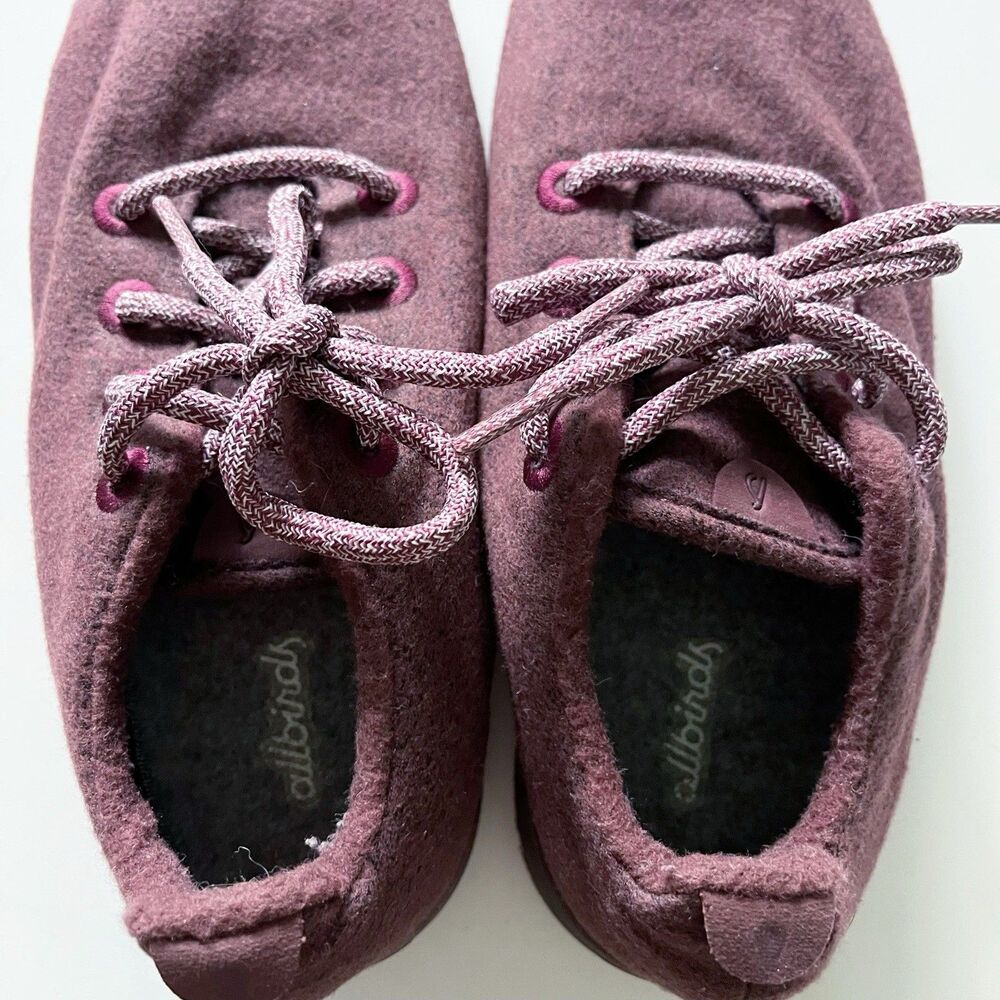 Allbirds Shoes Womens 9 Maroon Wool Runner Soft Merino Wool Sneaker Comfort Casu - Picture 11 of 12
